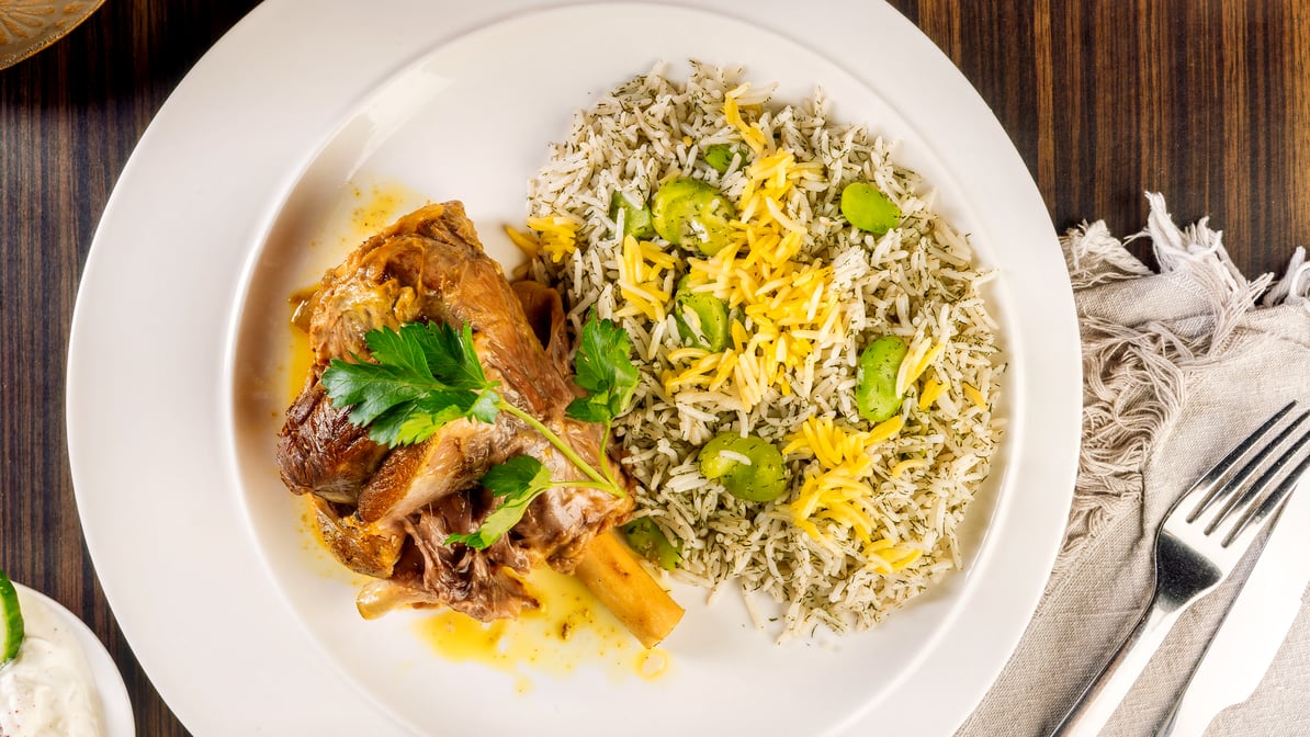 Baghala Polo Lamb Shank
