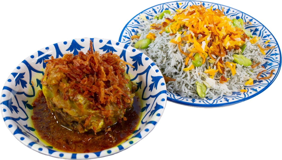 Baghali Polo with Lamb Neck