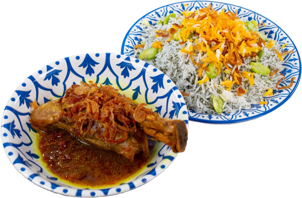 Baghali Polo with Lamb Shank