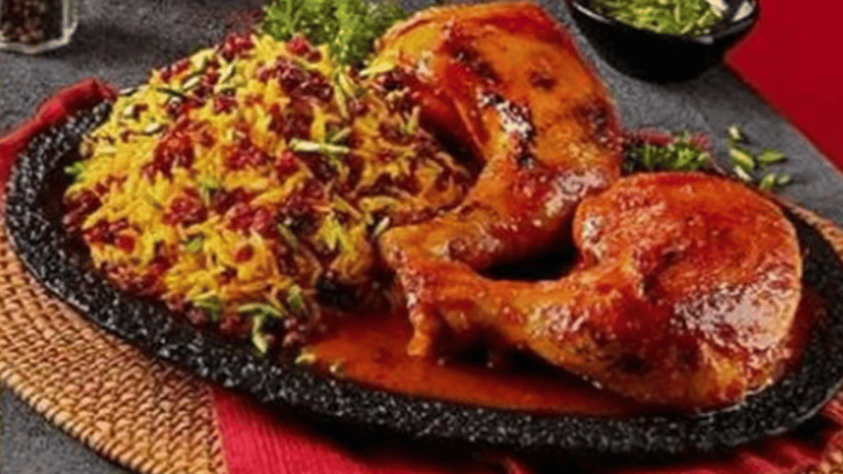 Baked Chicken Leg(2 Pcs) with Berry Rice Combo/ زرشک پلو با مرغ (ران)