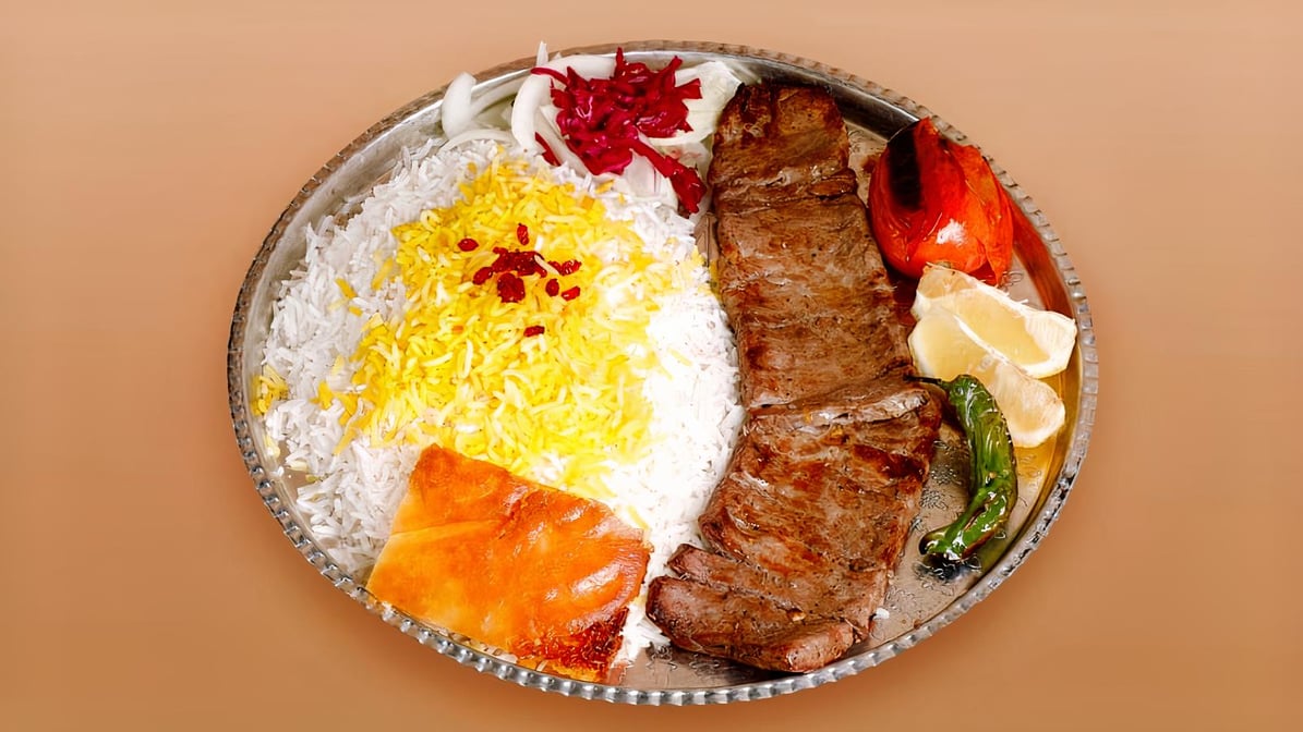 Barg Plate(کباب برگ) (Served With Soup Or Pop)(