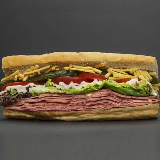 Beef Mortadella Sandwich