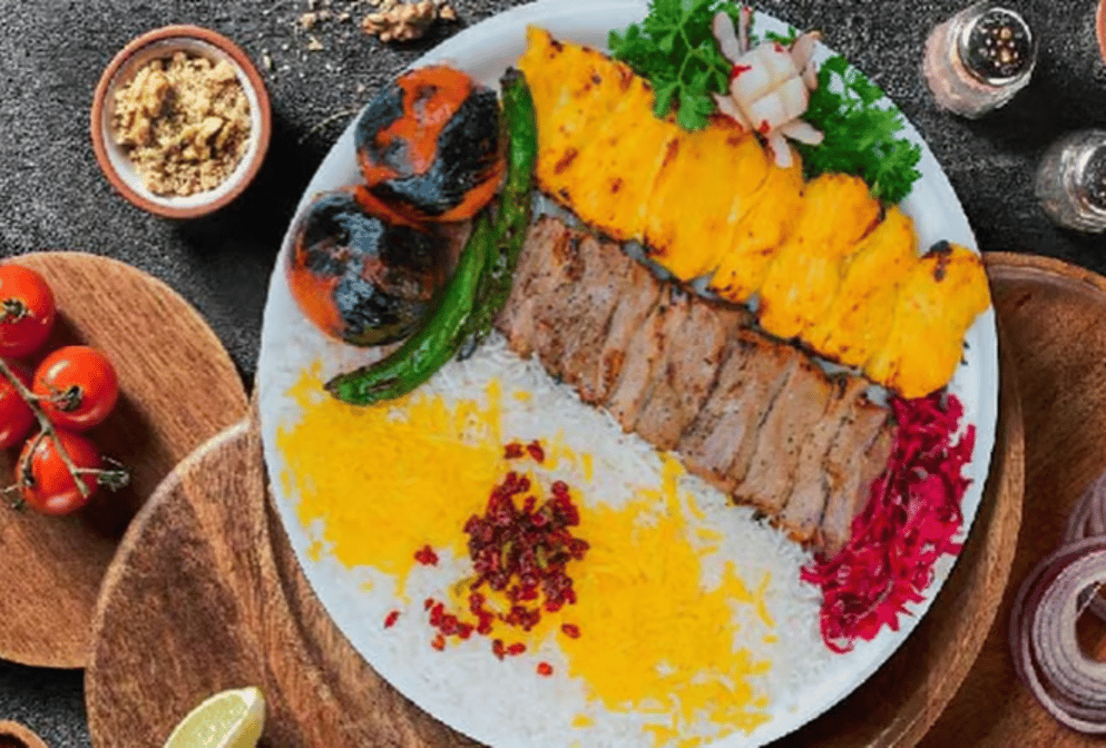 Beef Tenderloin & Marinated Chicken Breast Kebab ( No Drink, No Salad) / کباب شاهی (سینه)