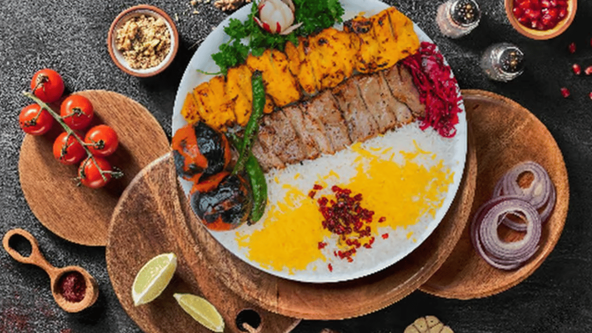 Beef Tenderloin & Marinated Chicken Leg Kebab Combo / کباب شاهی (ران)