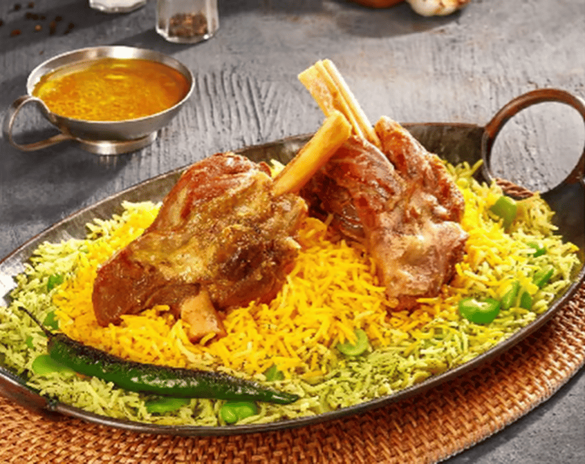 Braised Lamb Shanks Combo (2 Pcs) with Fava Bean Rice / باقالی پلو با ماهیچه