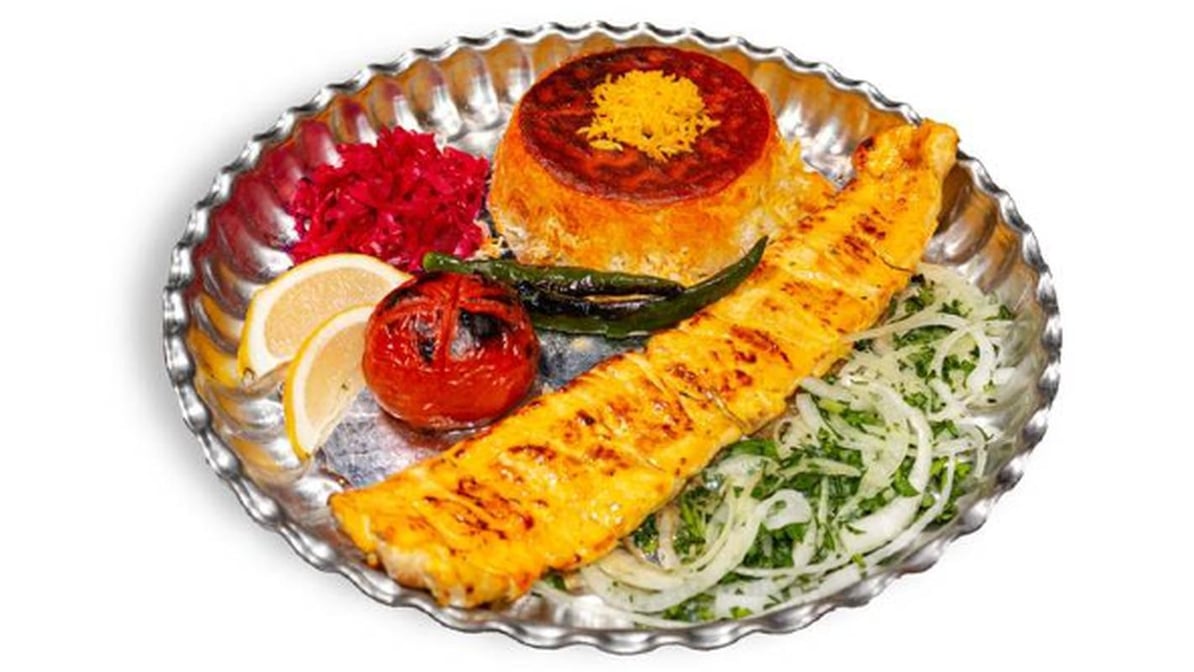 Breast (Boneless) Joojeh Kebab with Yogurt & Drink