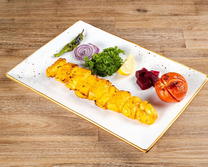 Chicken Breast without rice served with soup &pop /  جوجه کباب سینه بدون برنج