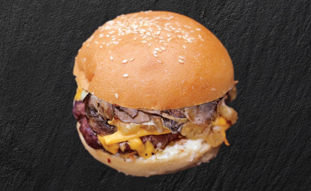 برگر پنیر بادمجان و قارچ