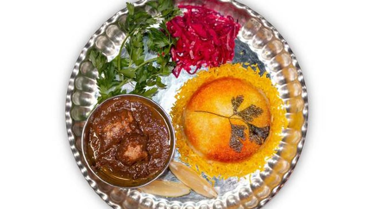 Fesenjan Stew with Yogurt & Drink