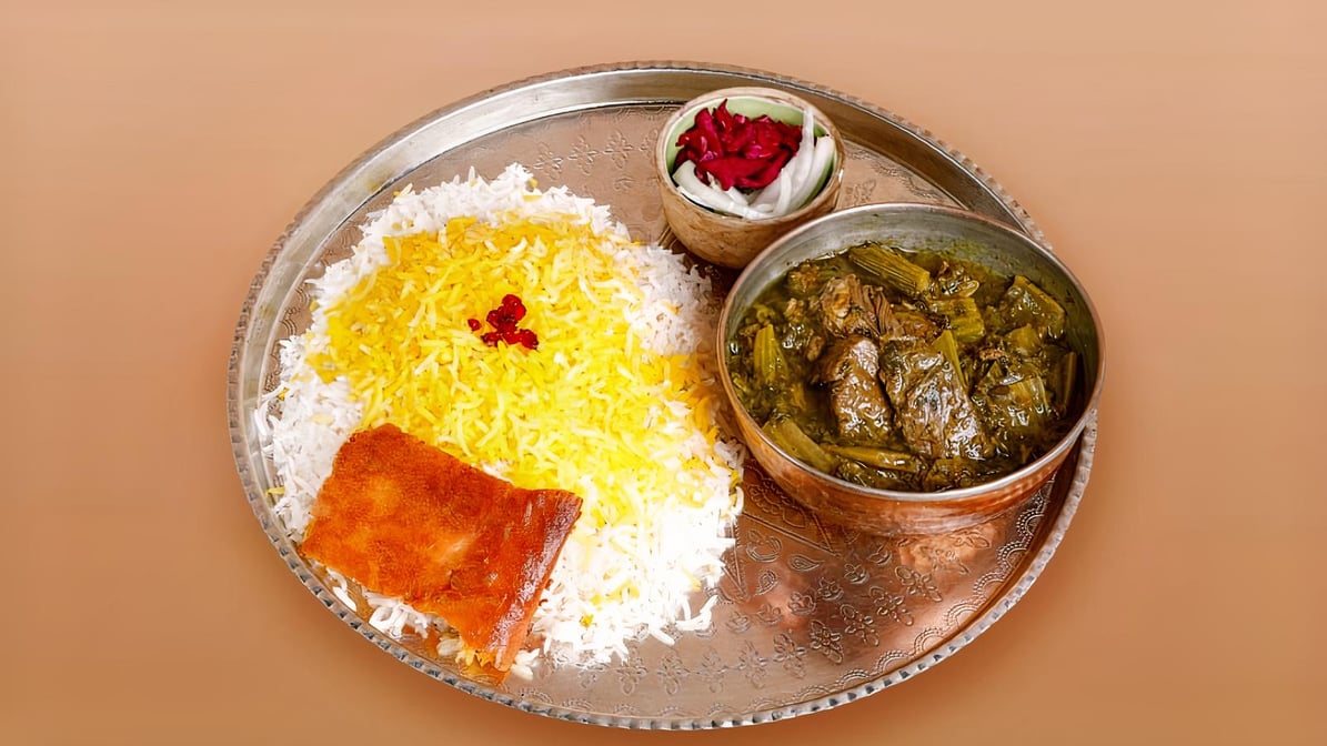 Karafs Stew with Rice(کرفس) (Served with Soup or Pop)