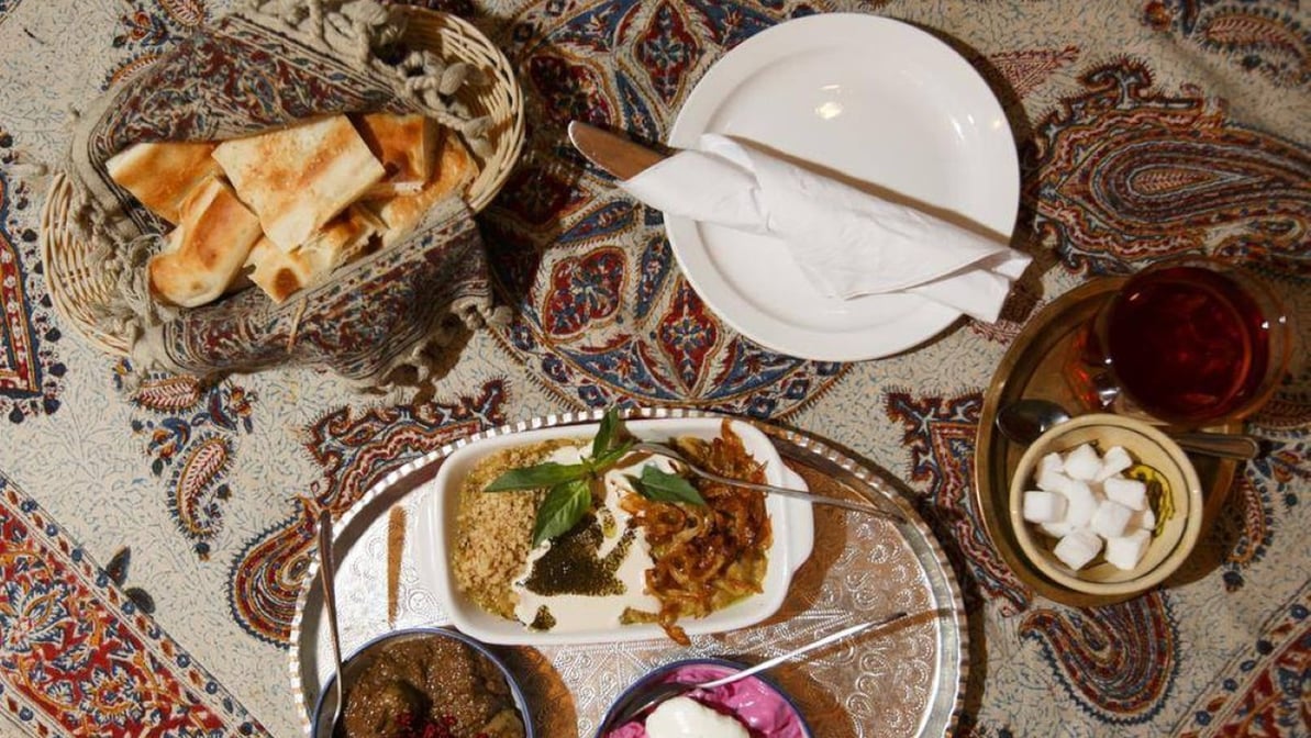 Kashk-e Bademjoon + Barbary Flatbread