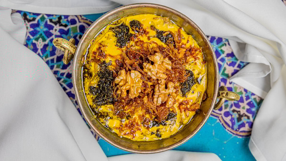 Kashk o Bademjan/Smoked BBQ Eggplant Walnut Dip