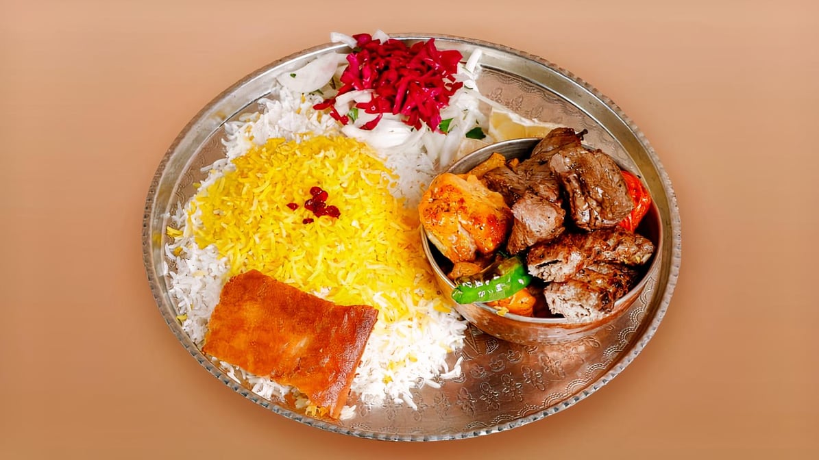 Kebab Bowl(کاسه کباب) (Served With Soup Or Pop)