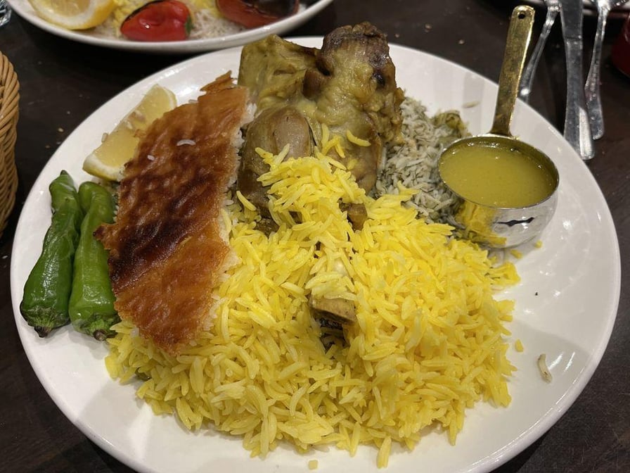 Lamb Shank with Baghali Polo