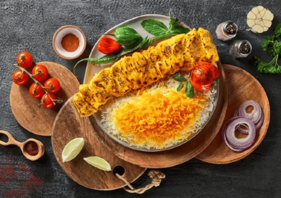 Marinated Chicken Breast Kebab Combo/ جوجه کباب (سینه)