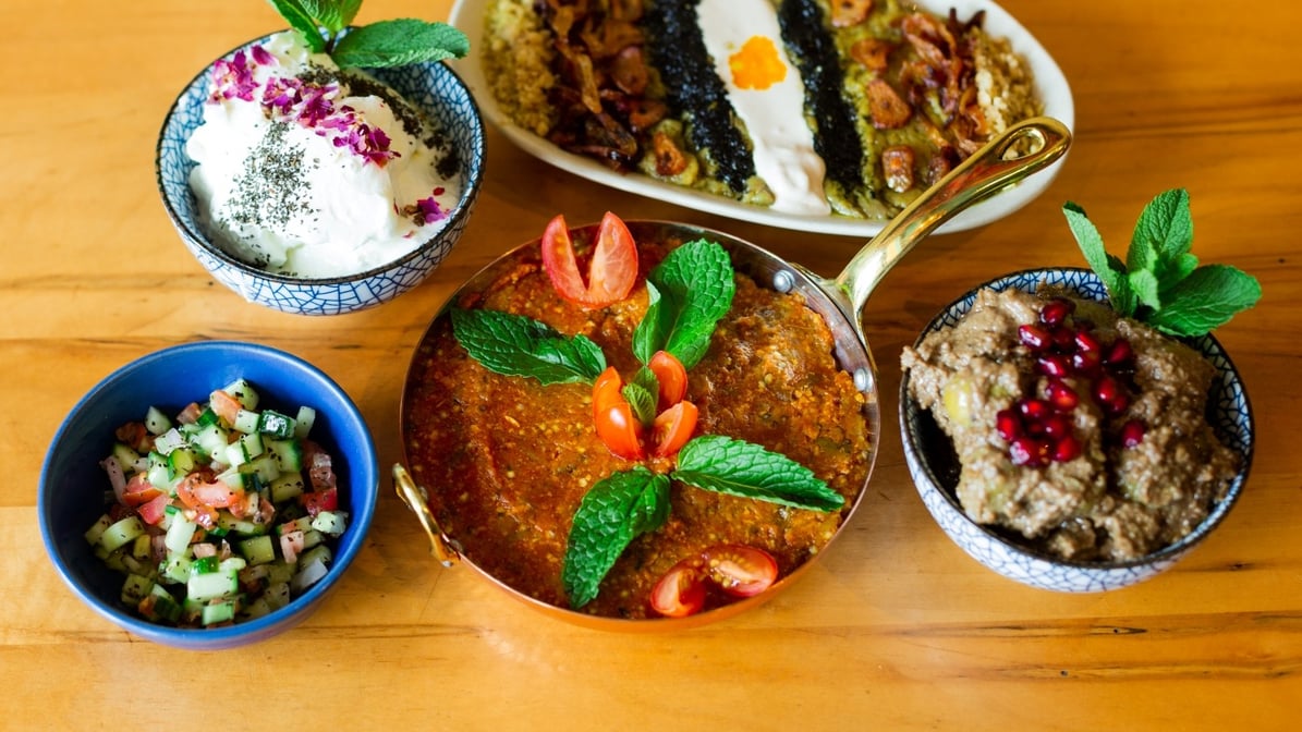 Mirza Qasemi  Appetizer + Barbary Flatbread (Vegan)