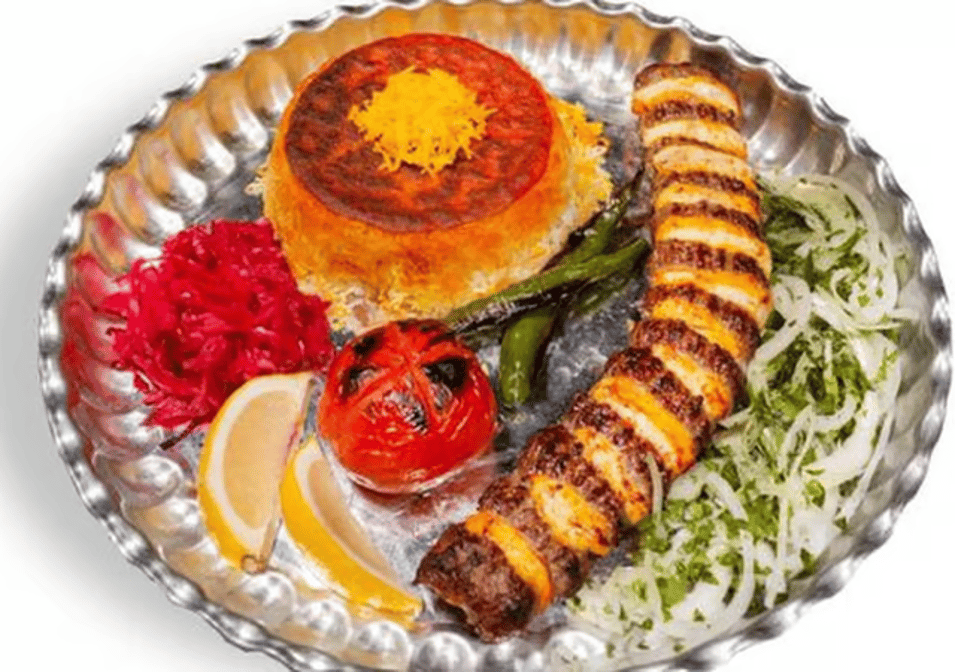 Negini Koobideh Kebab with Yogurt & Drink