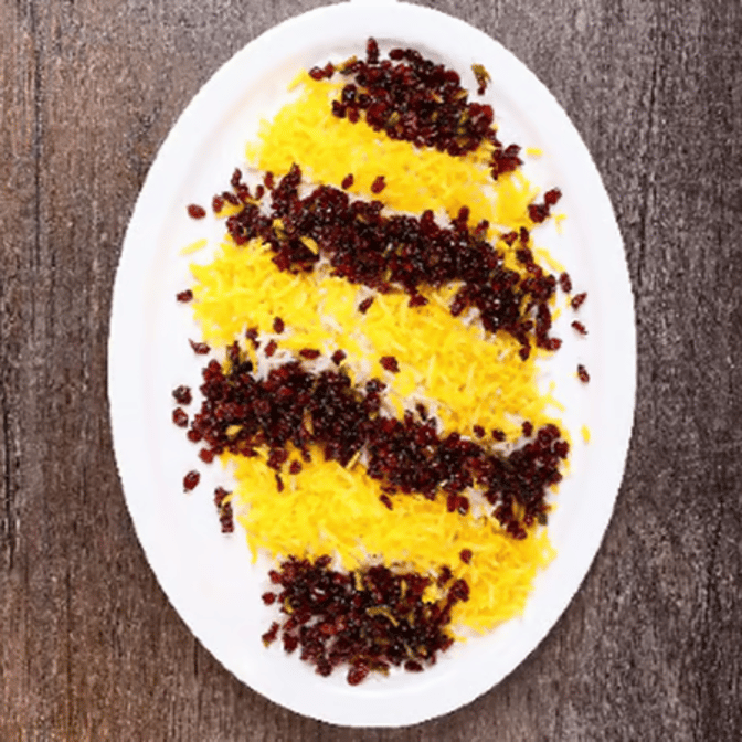Saffron Basmati Rice with Barberries & Pistachios (Rice Only) / زرشک پلو