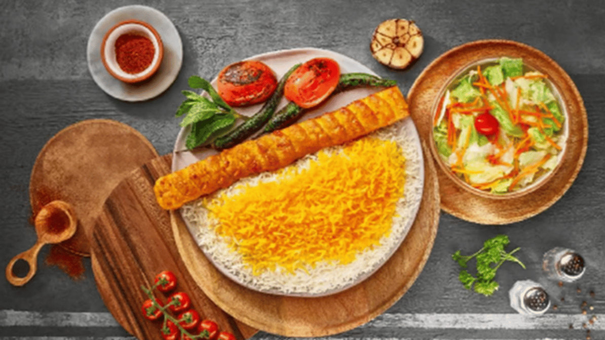 Single Ground Chicken Kebab Skewer with Rice (No Drink, No Salad) / یک سیخ جوجه  برنج