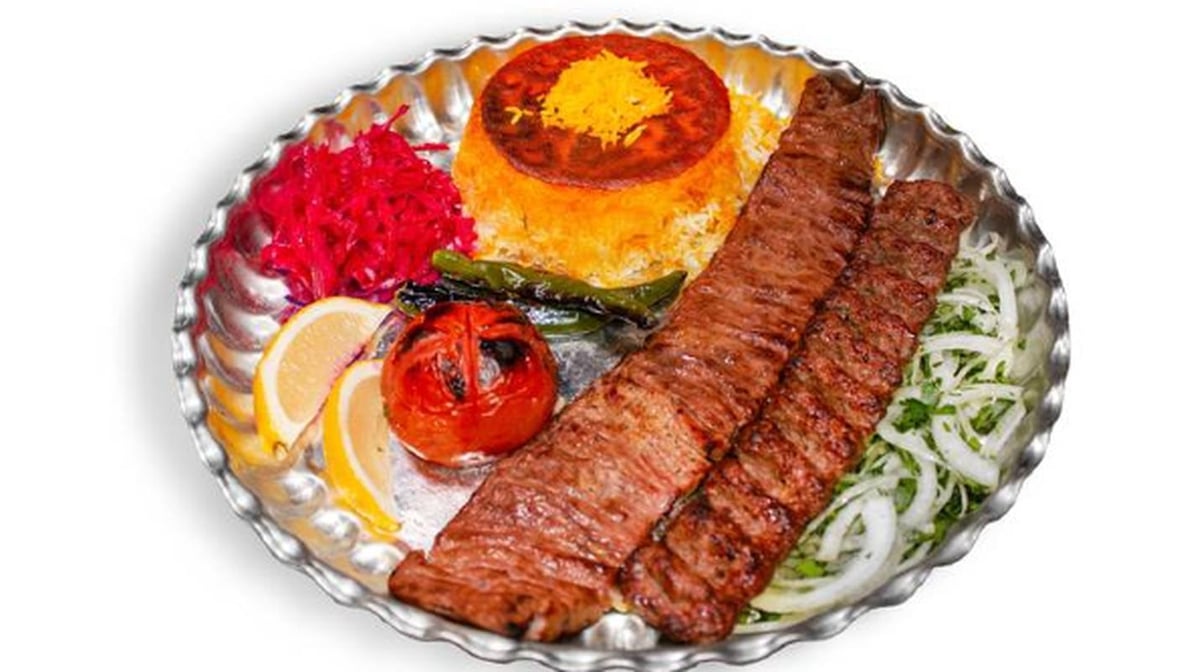 Soltani Kebab with Yogurt & Drink