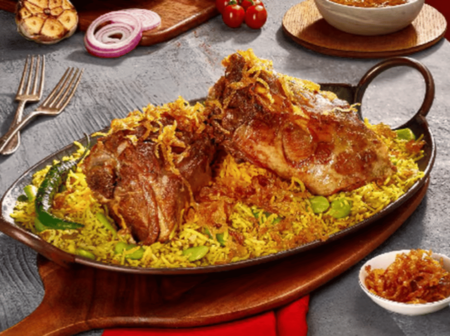 Special Braised Lamb Neck(2 Pcs) with Fava Bean Rice (No Drink, No Salad) / گردن ویژه با باقالی پلو