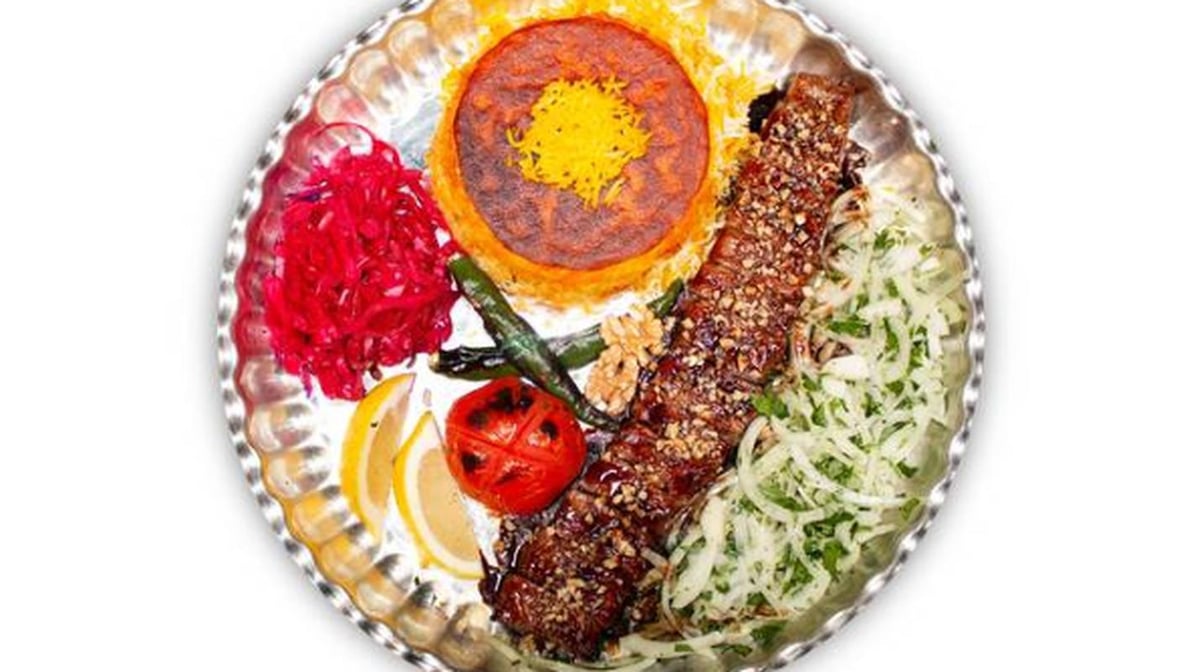 Torsh Kebab with Yogurt & Drink