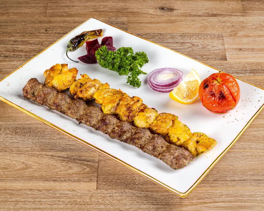 Vaziri Leg without rice  served with soup &pop/کباب وزیری ران بدون برنج